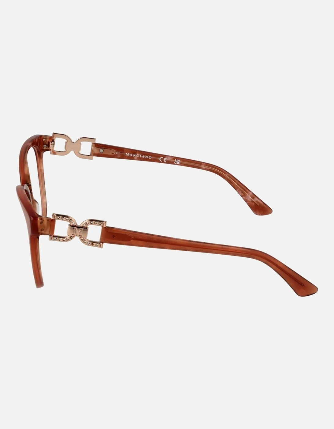 Round Acetate Frame Glasses with Demo Lenses Women - Brown