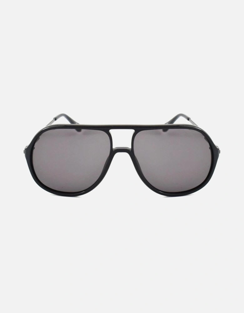 Acetate Bracelet Watch with Grey Glass Unisex - Black Sunglasses