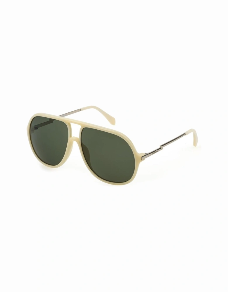 Acetate Metal Bracelet Watch with White Dial Women Sunglasses