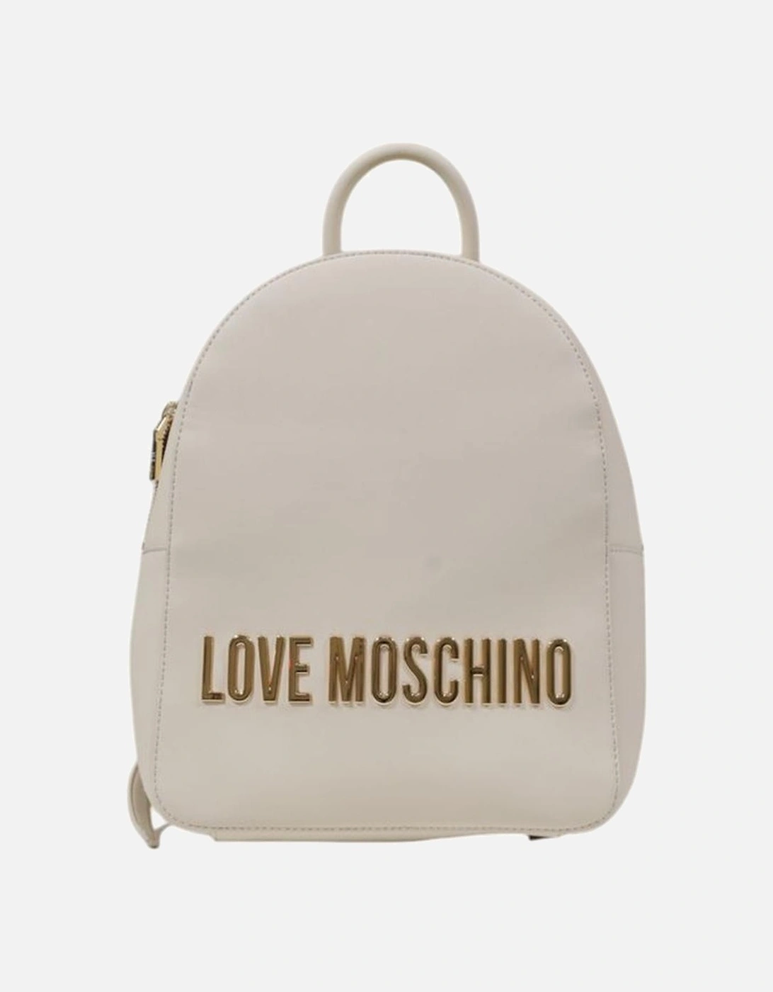 Love Moschino Womens Polyurethane Backpack with Modern Design - Cream - Size: ONE size
