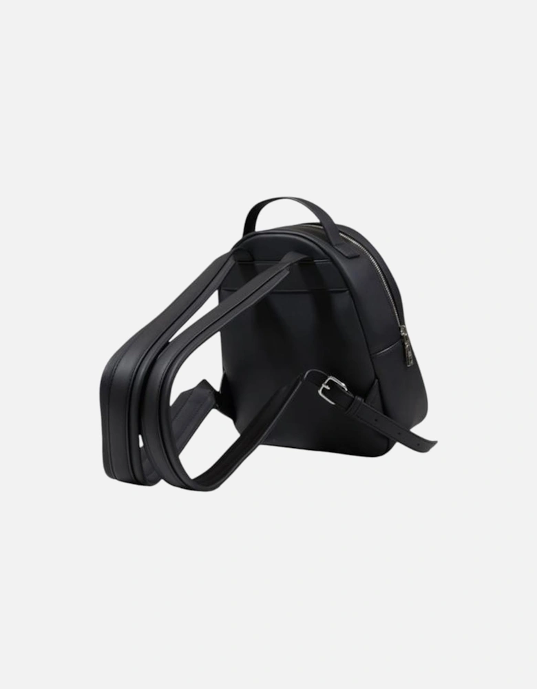 Polyurethane Womens Backpack - Black