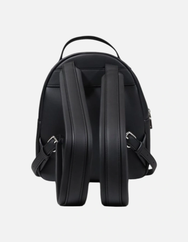 Polyurethane Womens Backpack - Black