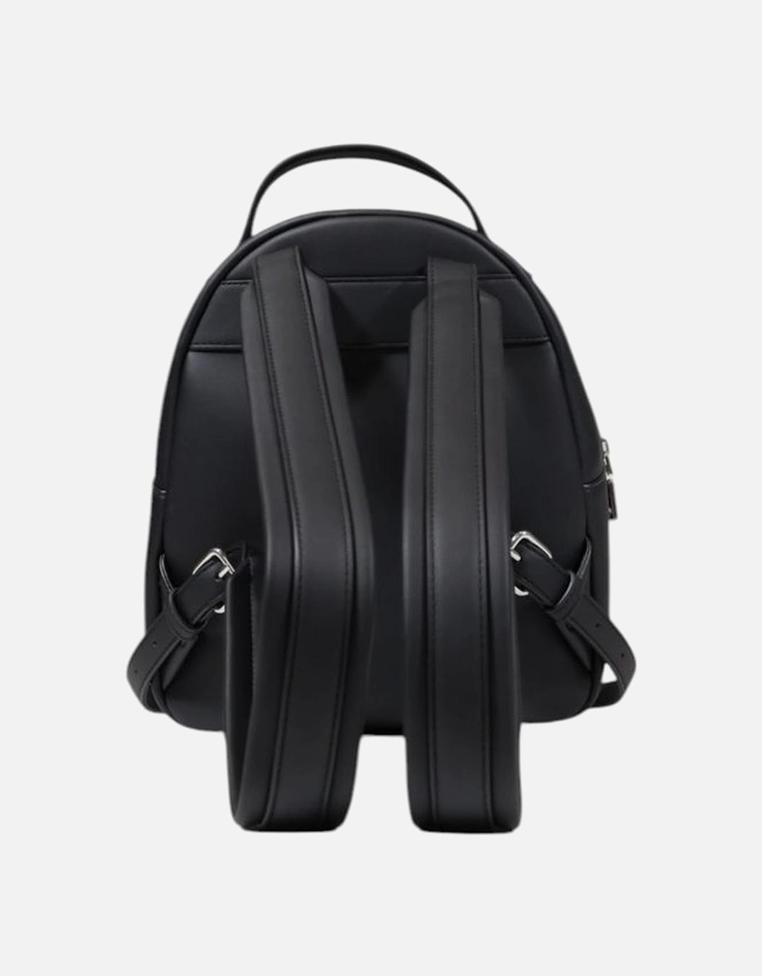 Polyurethane Womens Backpack - Black