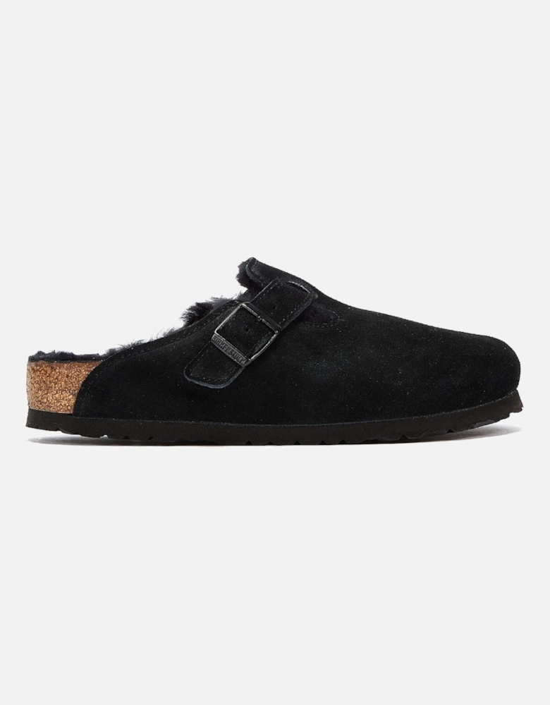 Shearling Black Slippers