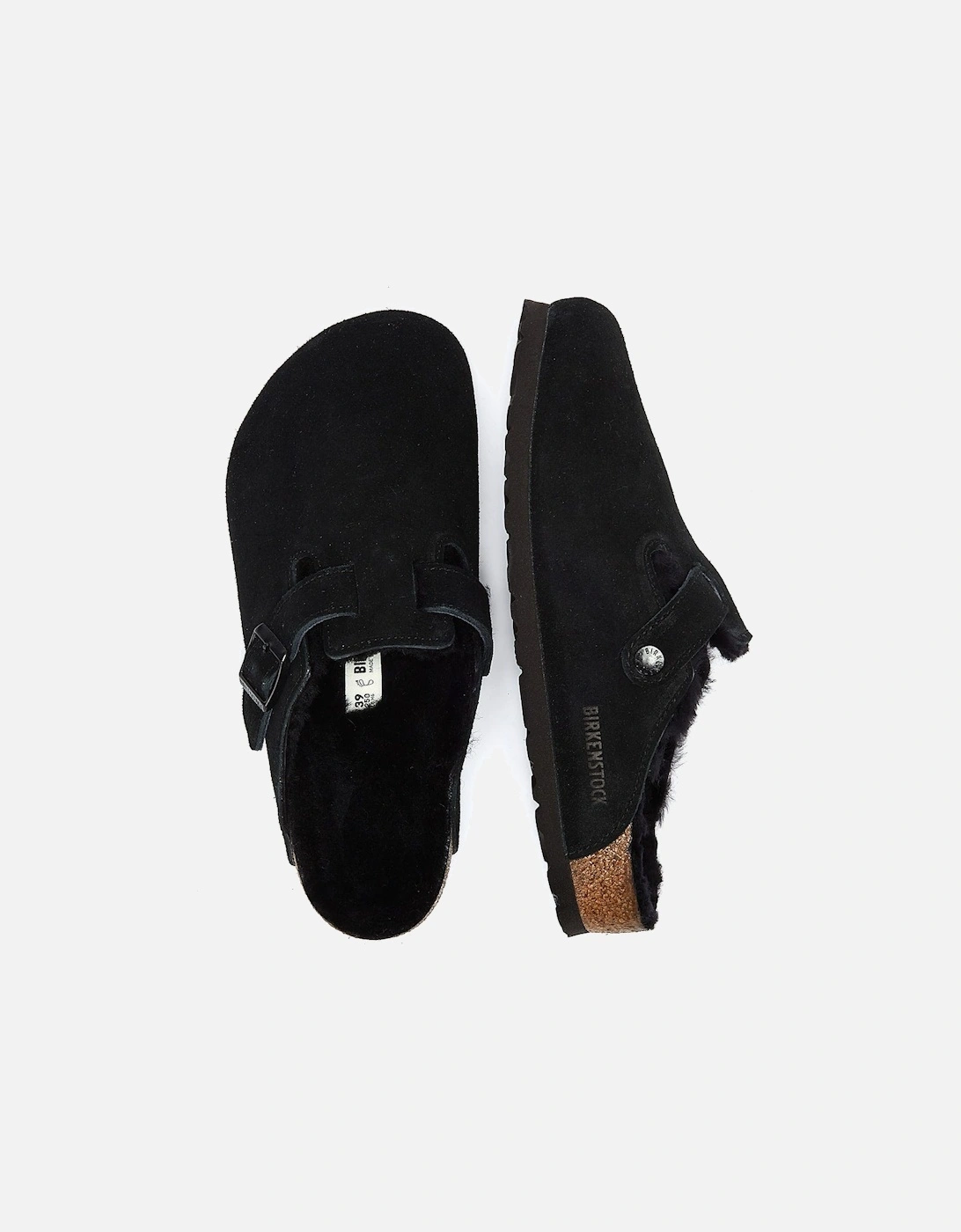 Shearling Black Slippers