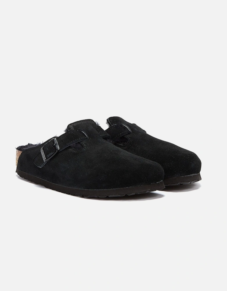 Shearling Black Slippers