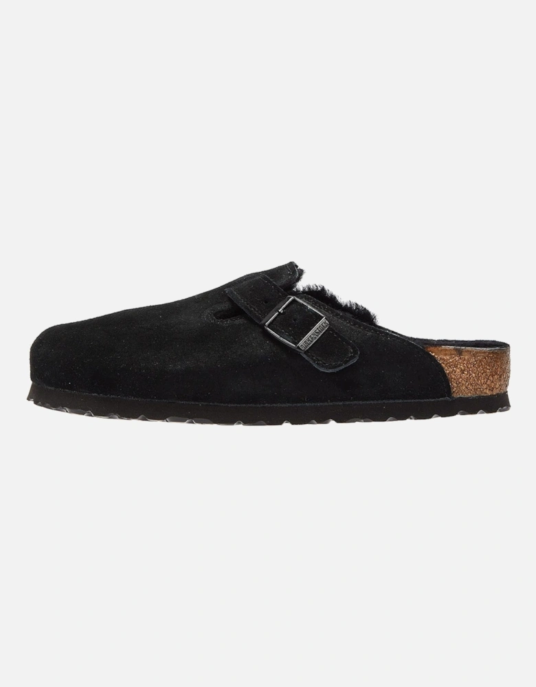 Shearling Black Slippers