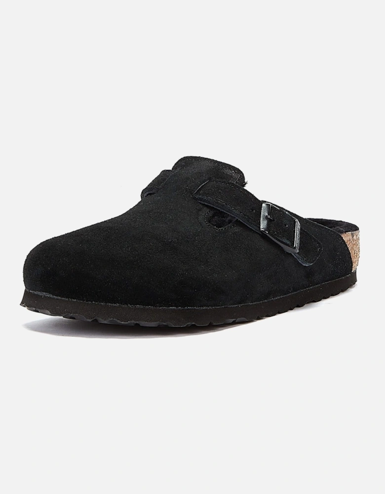 Shearling Black Slippers