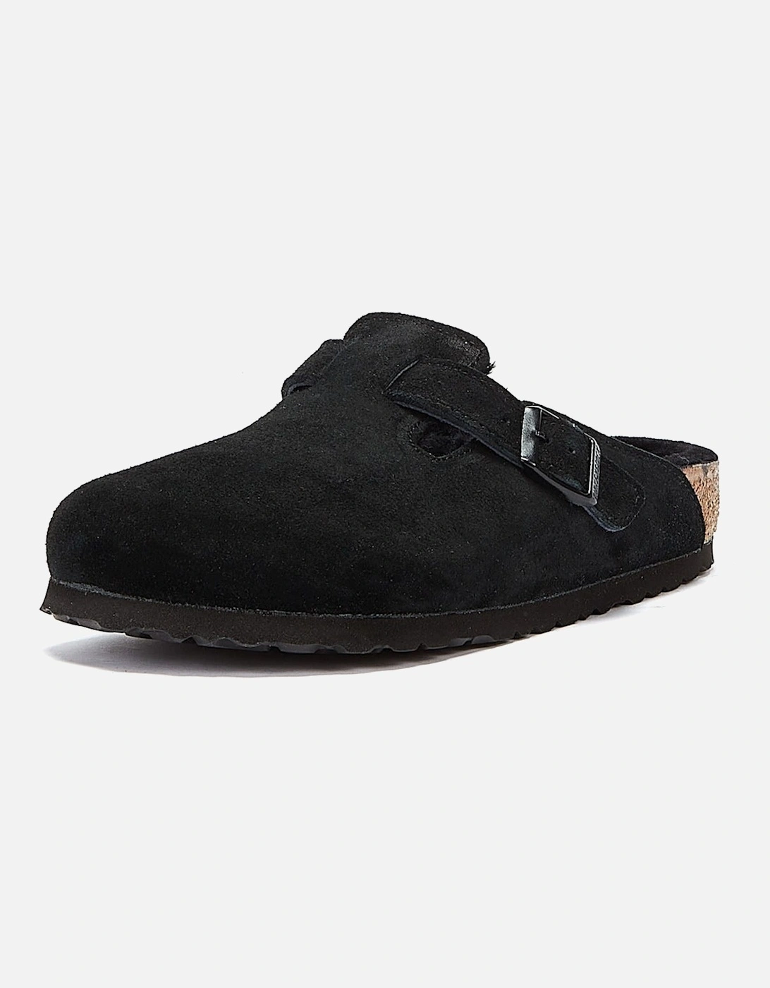 Shearling Black Slippers