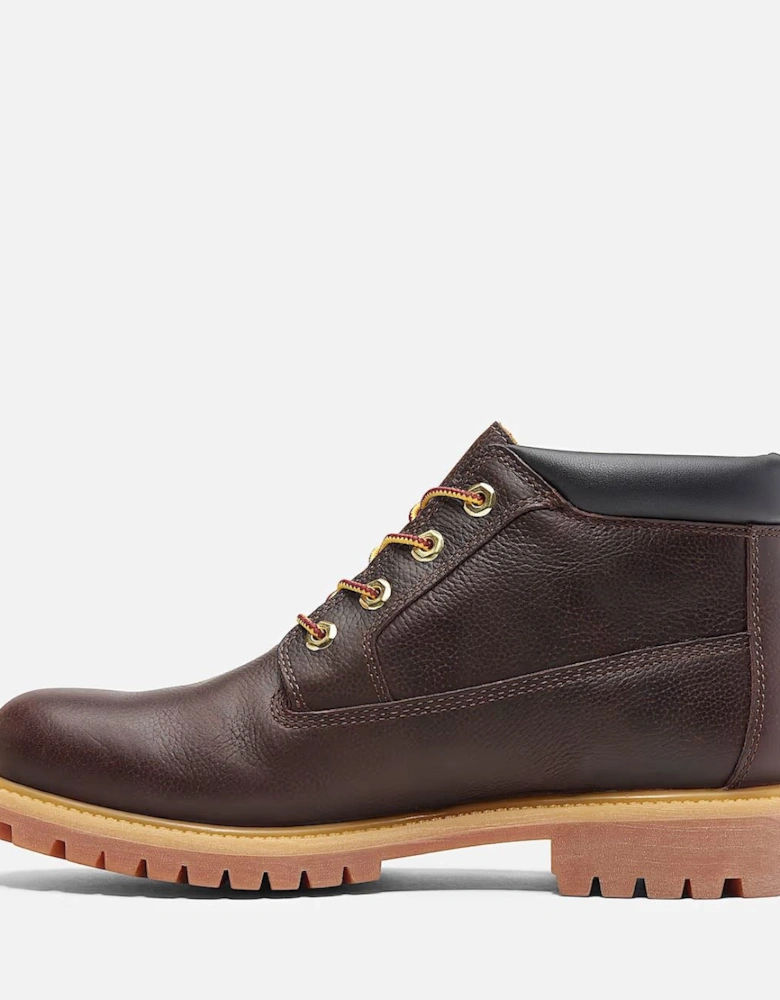 Premium Espresso Nelson Leather Men's Dark Brown/Black Boots