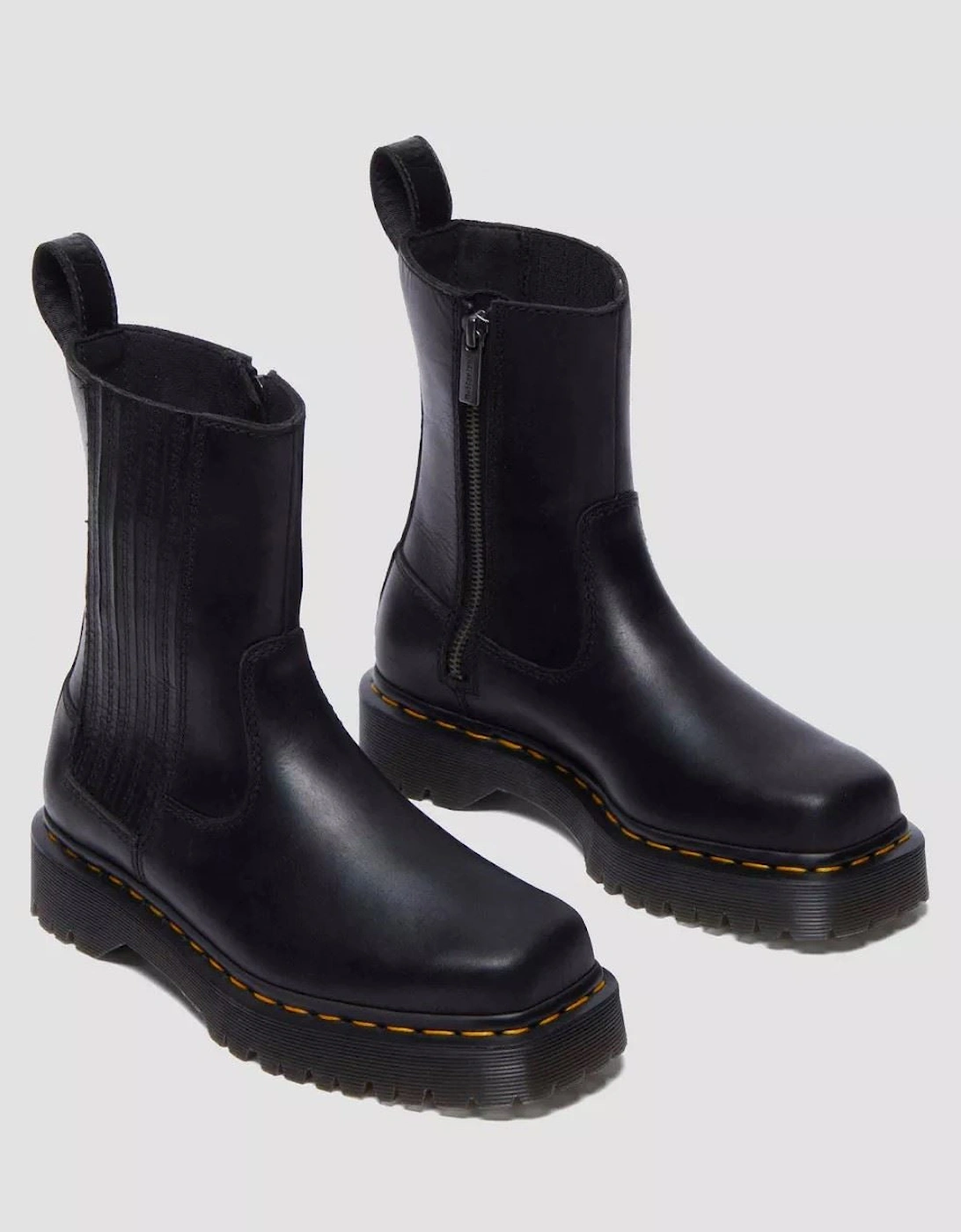 Dr. Martens Amaayah Lo Leather Women's Black Boots, 6 of 5