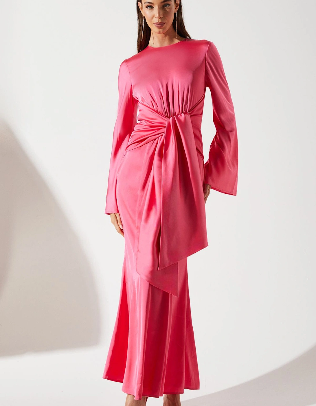 Satin Tie Waist Gown, 6 of 5