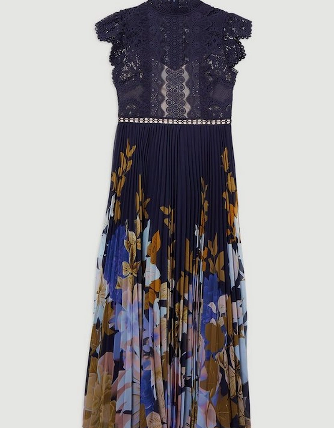 Petite Lace Trailing Floral Ombre Woven Maxi Dress