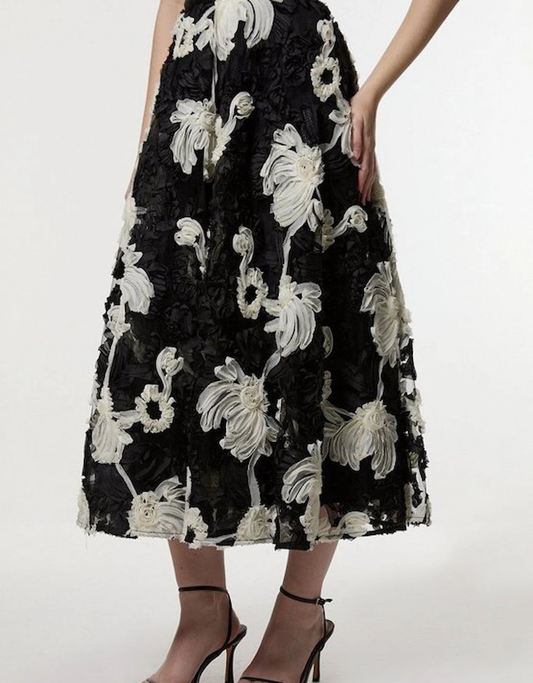 Tall Mono Textured Woven Prom Skirt