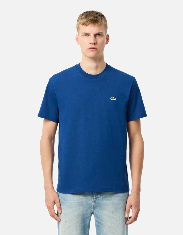 Classic Fit Cotton T-Shirt Globe Blue