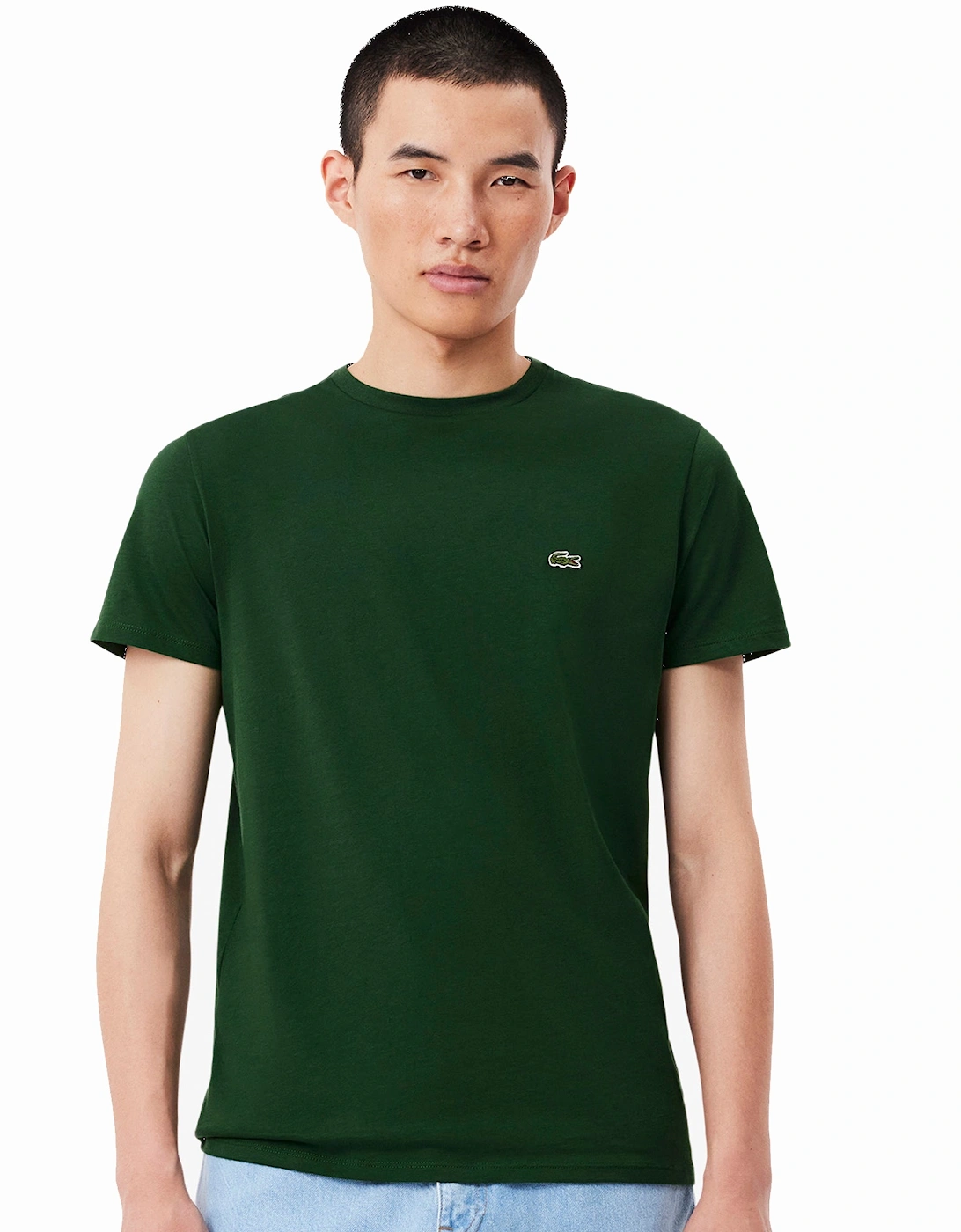 Cotton Pima Crew Neck T-Shirt Pine Green