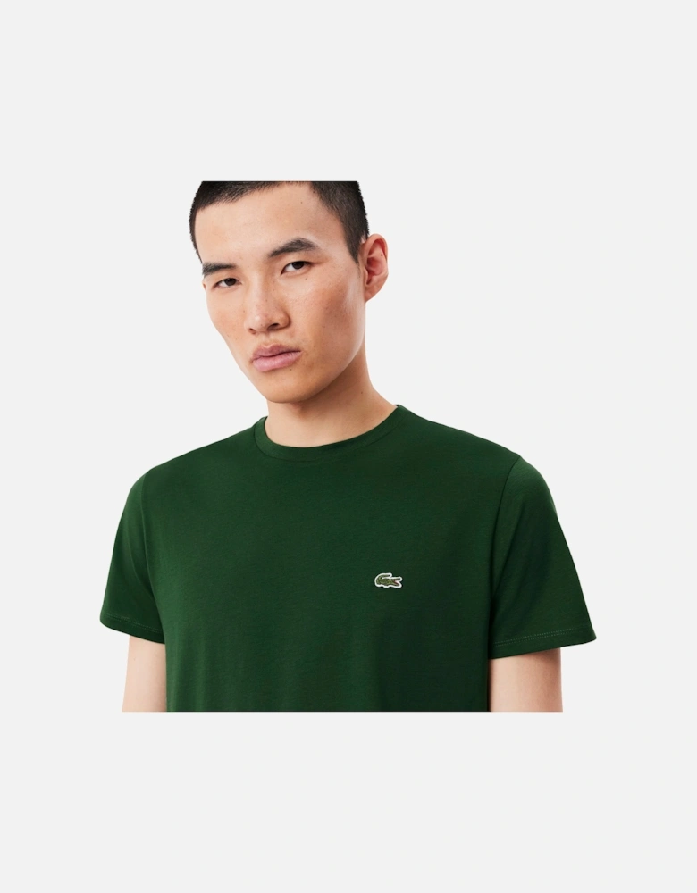 Cotton Pima Crew Neck T-Shirt Pine Green