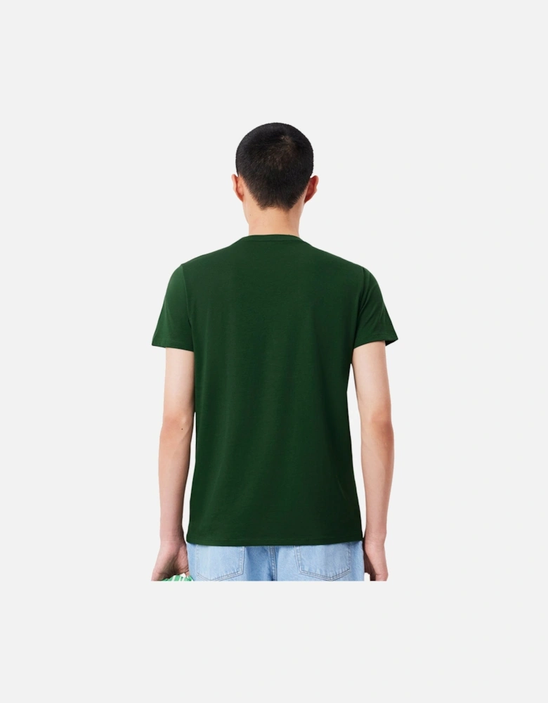 Cotton Pima Crew Neck T-Shirt Pine Green