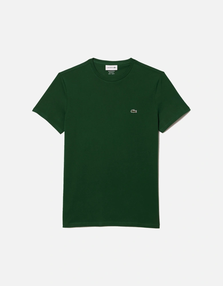 Cotton Pima Crew Neck T-Shirt Pine Green