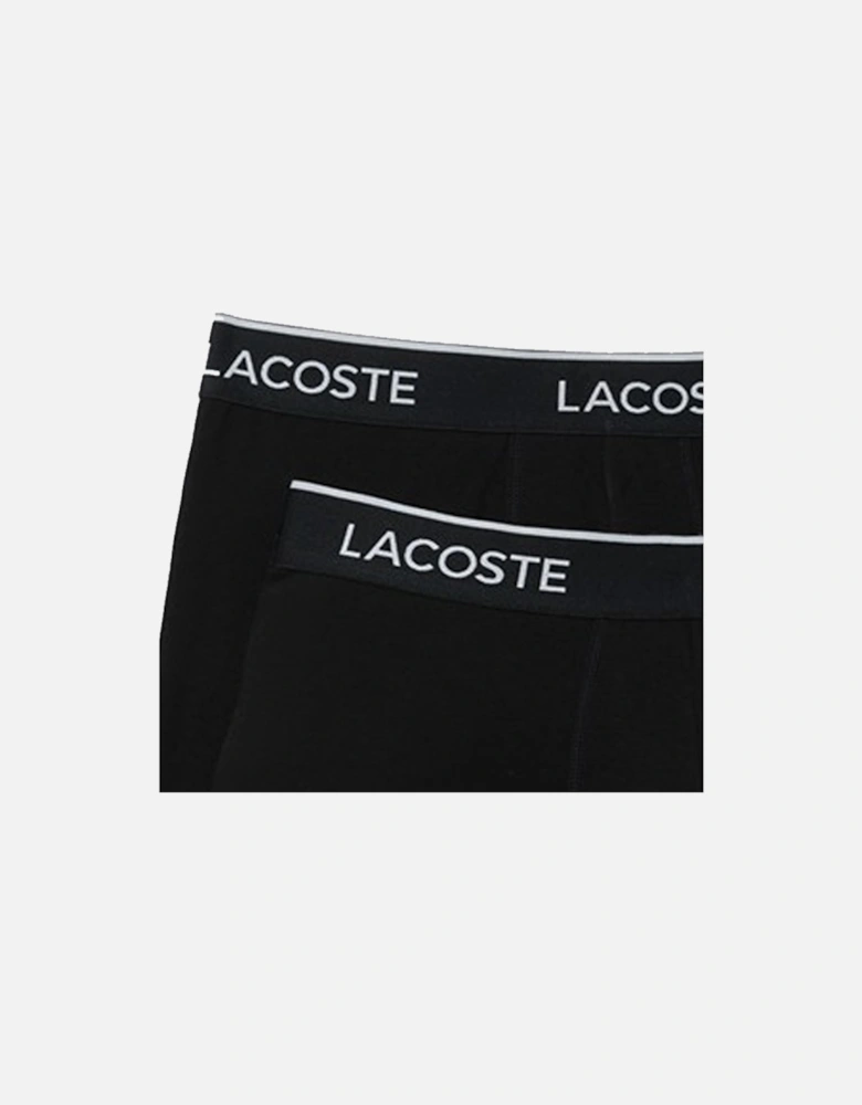 2 Pack Cotton Stretch Logo Trunks Black/Black