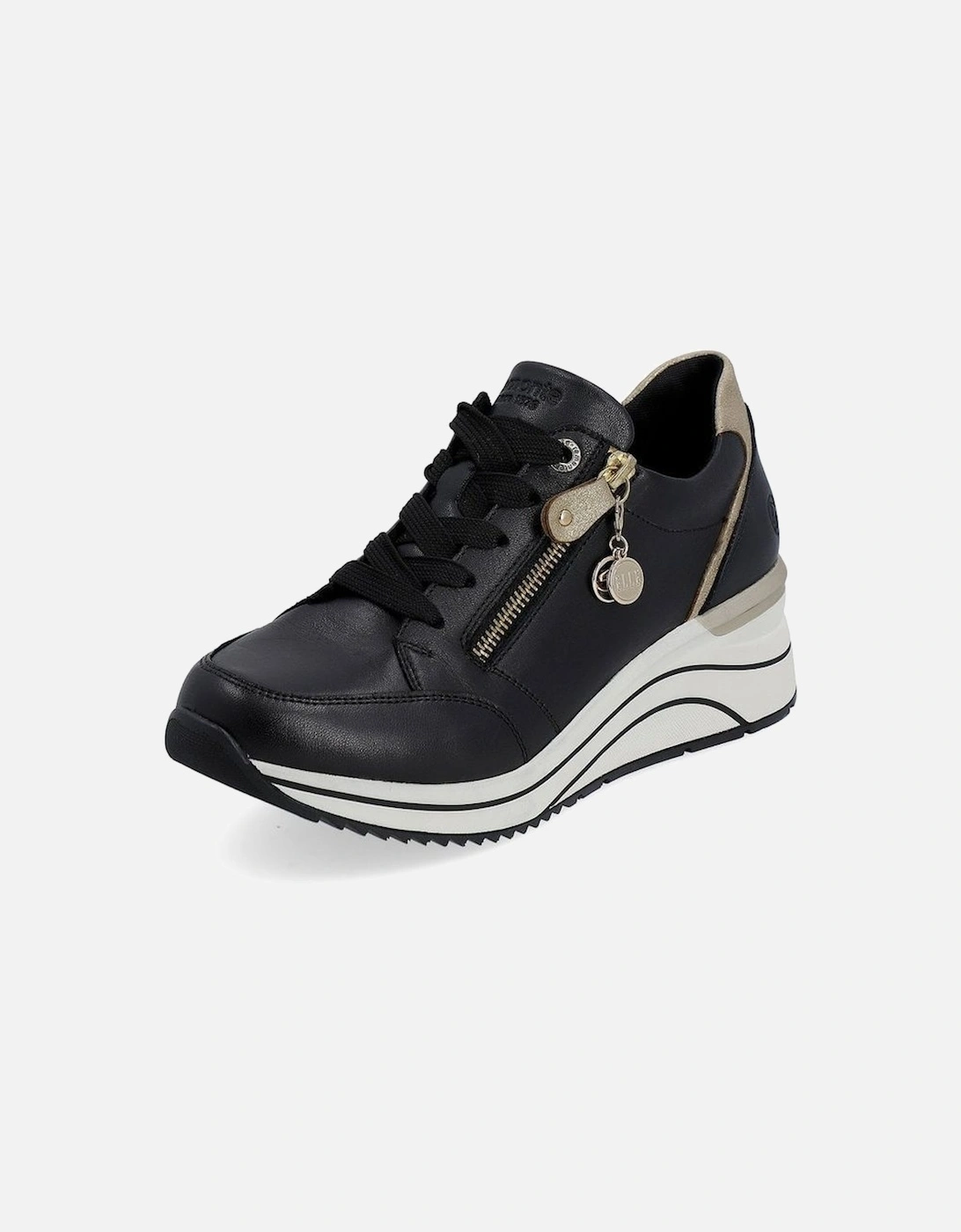 D0T03-01 Ladies trainers in Black, 9 of 8