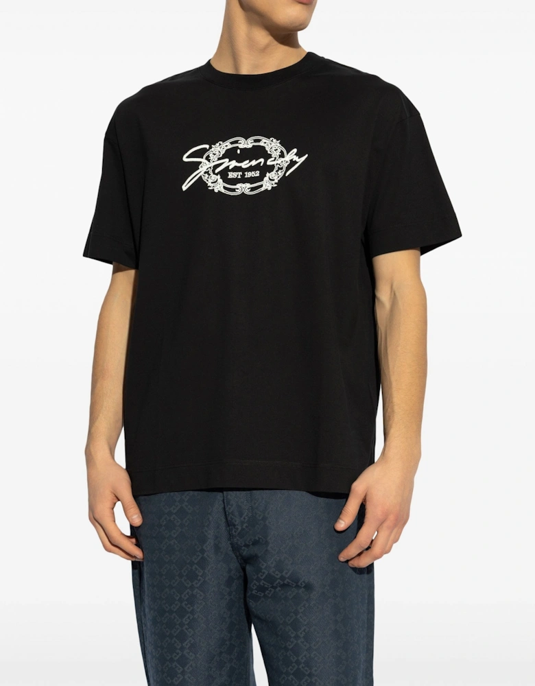 Branded Regular Fit T-Shirt Black