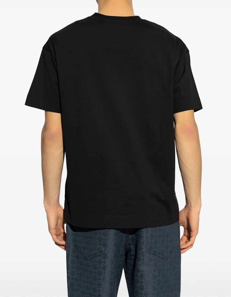 Branded Regular Fit T-Shirt Black