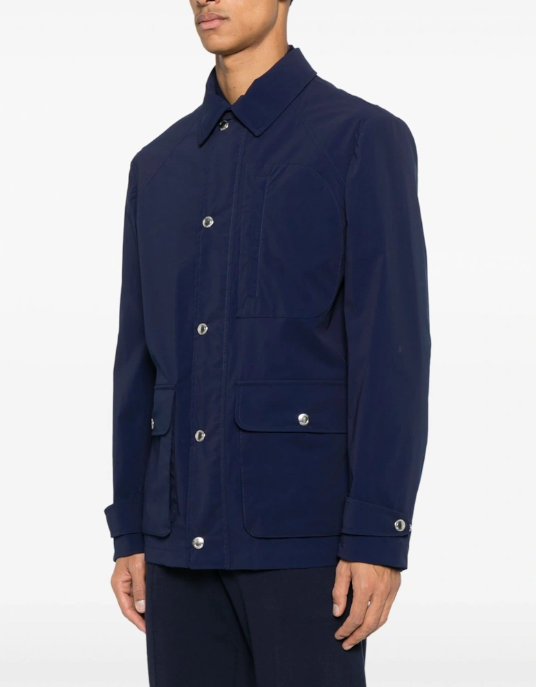 Water Resistant Patch Pocket Jacket Navy