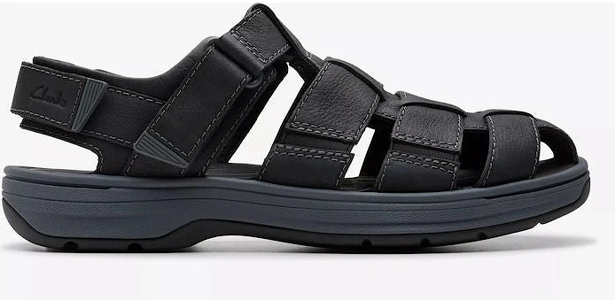 Saltway Cove sandal in Black Leather