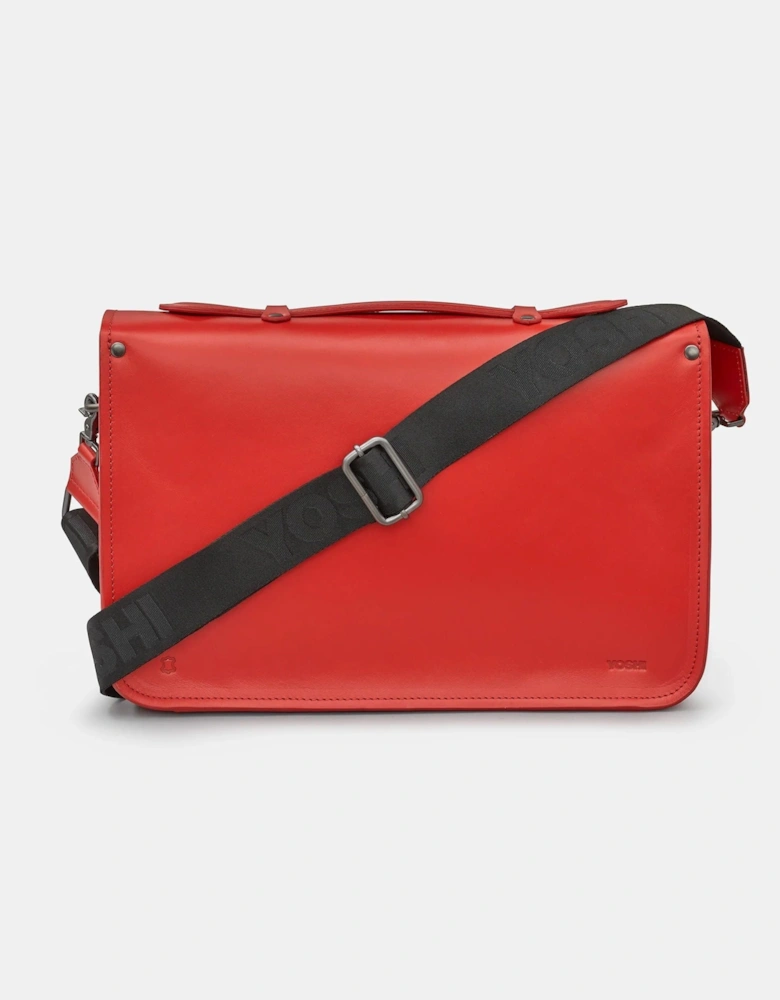 Belforte leather Satchel bag in red