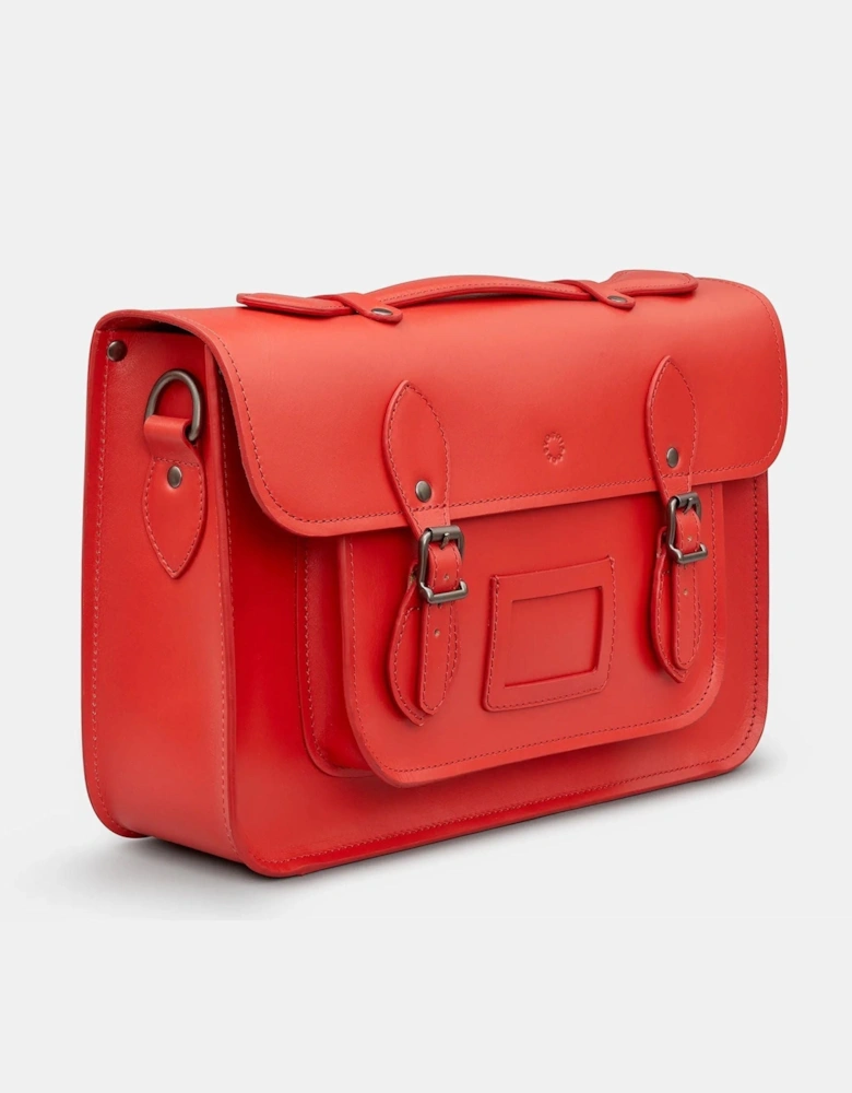 Belforte leather Satchel bag in red