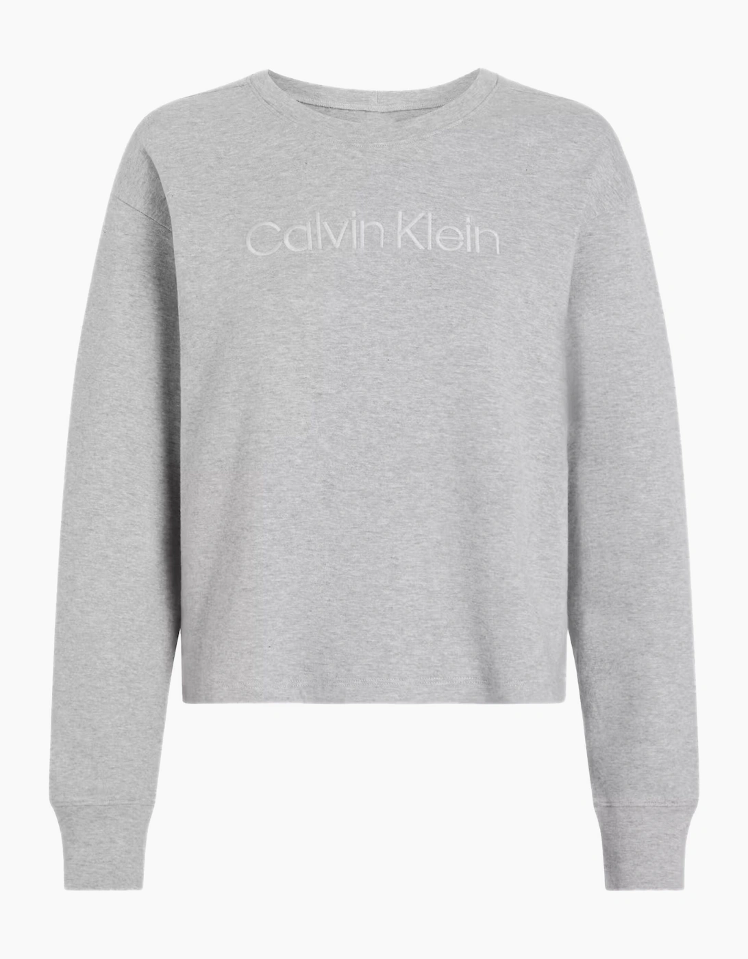 Calvin Klein Women's Grey Modern Terry Sweatshirt, Heather  12 M