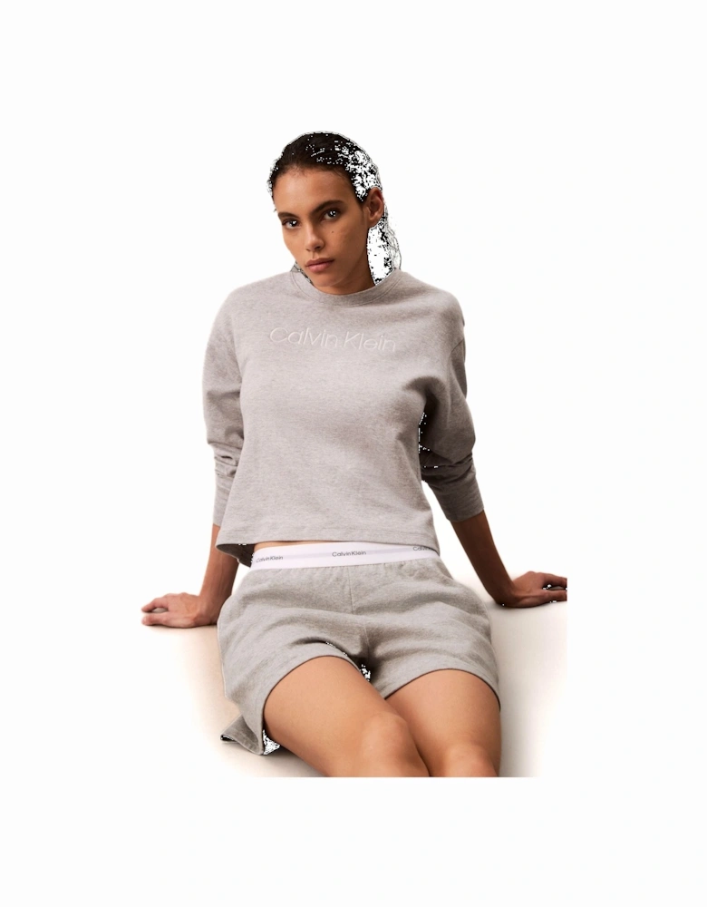 Women Modern Terry Sweatshirt, Grey Heather