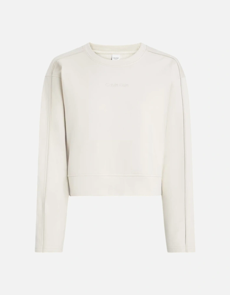 Women Cotton Terry Sweatshirt, Sandshell