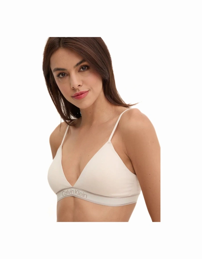 Women New Stone Logo Lightly Lined Triangle Bra, Sandshell