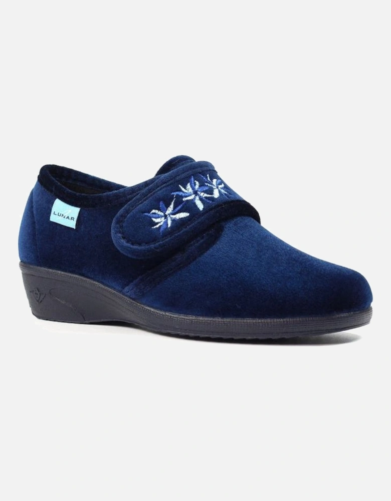 Paula II Navy Velcro Slipper KLA035