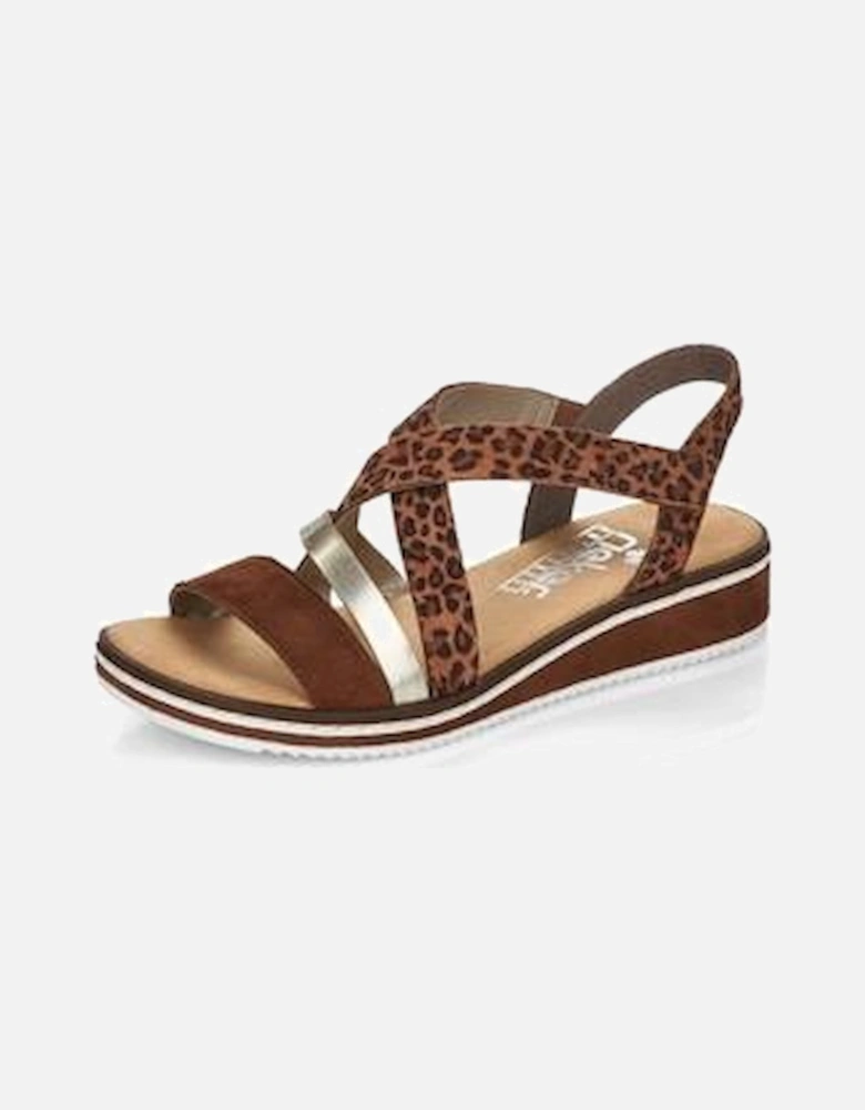 sandal V3663 24 noisette/gold