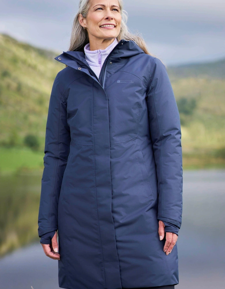 Womens/Ladies Polar Down Long Length Hybrid Jacket