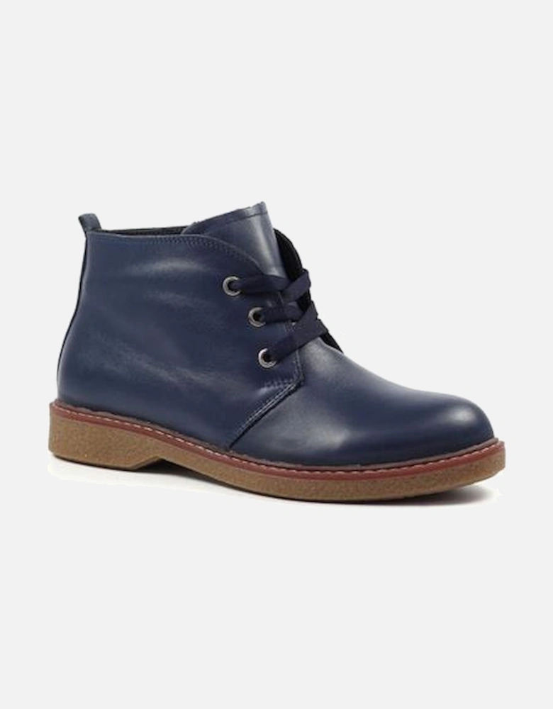 Claire II Navy Leather Boot GLR014