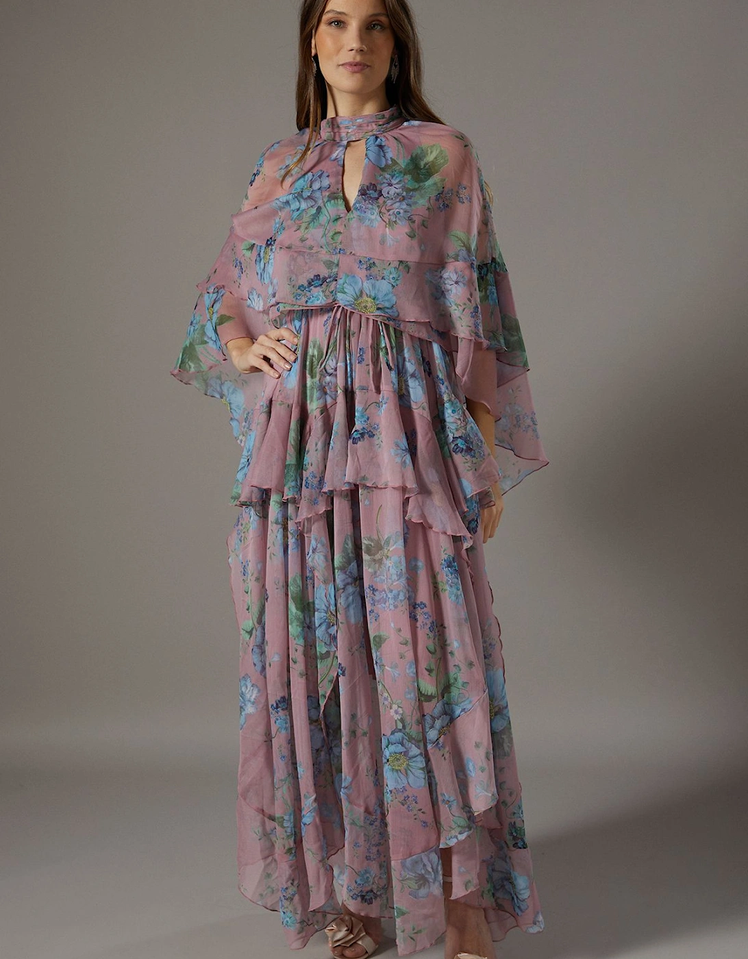 Printed Chiffon Boho Maxi Dress, 6 of 5