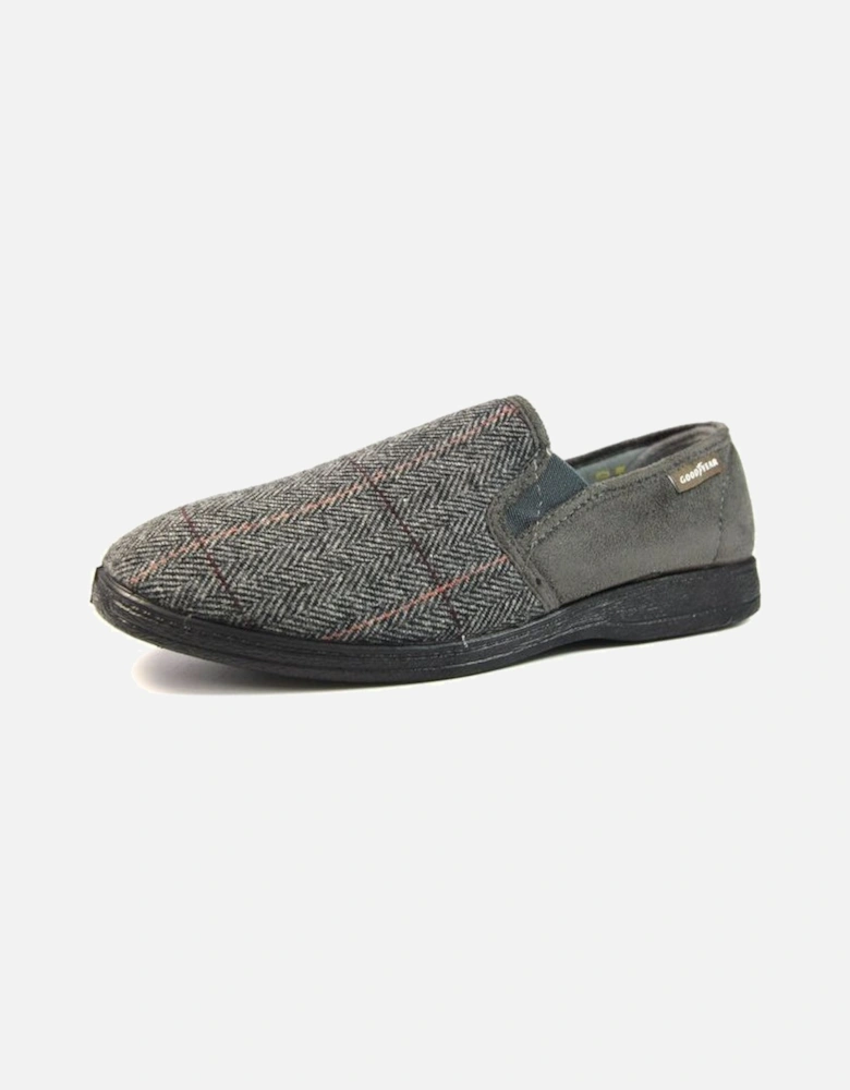 KMG116 Goodyear Harrison Grey Tweed Slipper