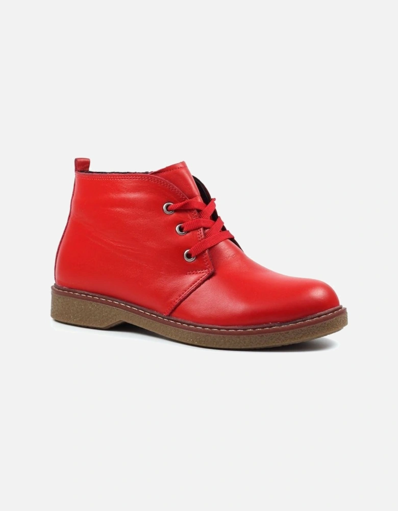 Claire II Red Leather Boot GLR014