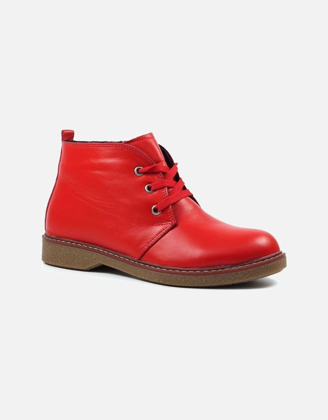 Claire II Red Leather Boot GLR014, 8 of 7