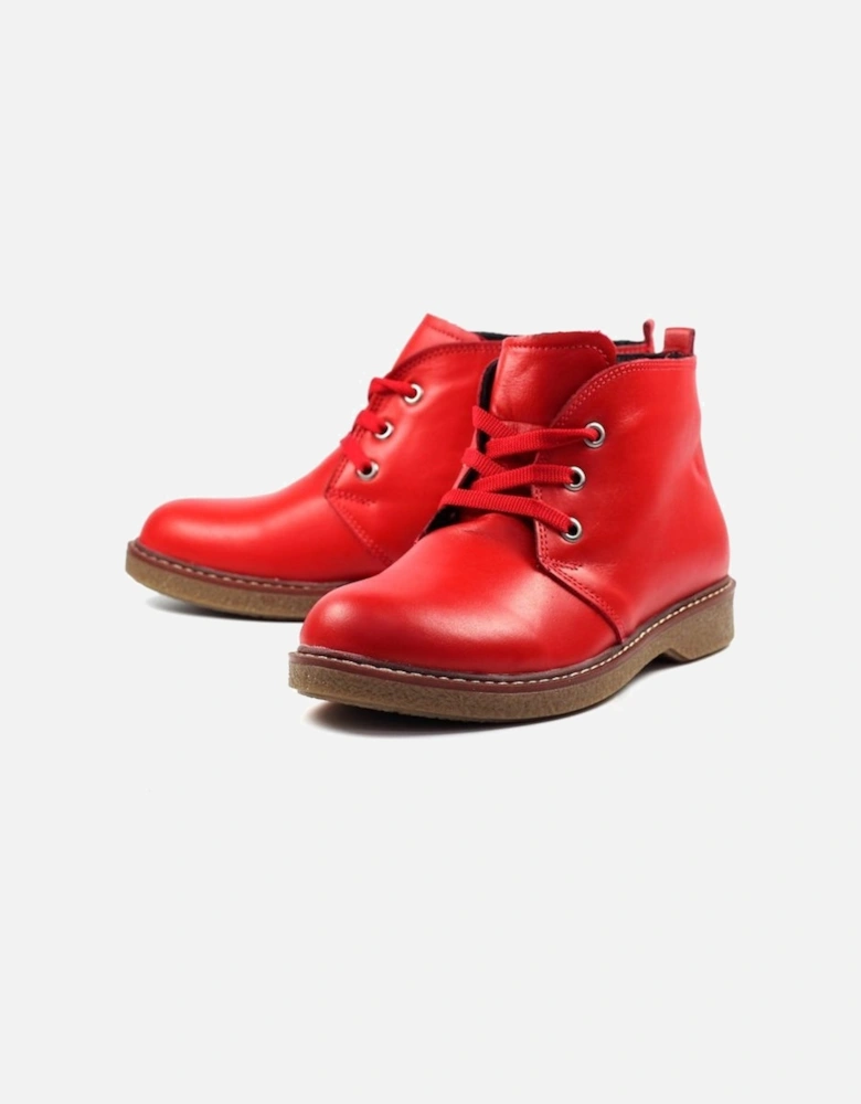 Claire II Red Leather Boot GLR014