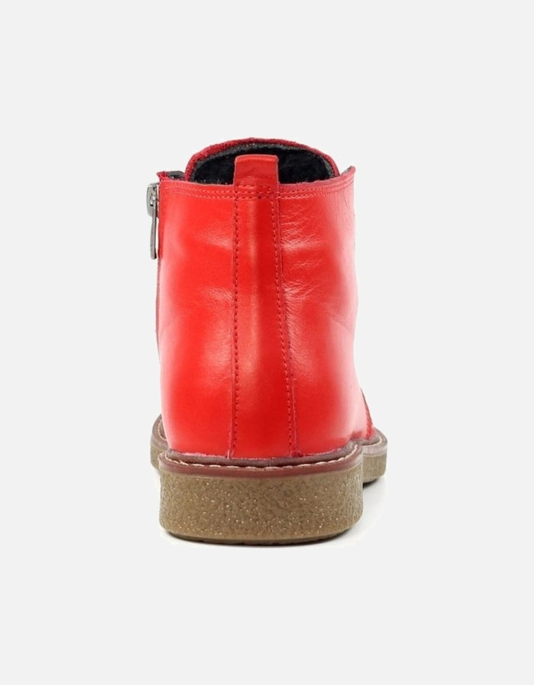 Claire II Red Leather Boot GLR014