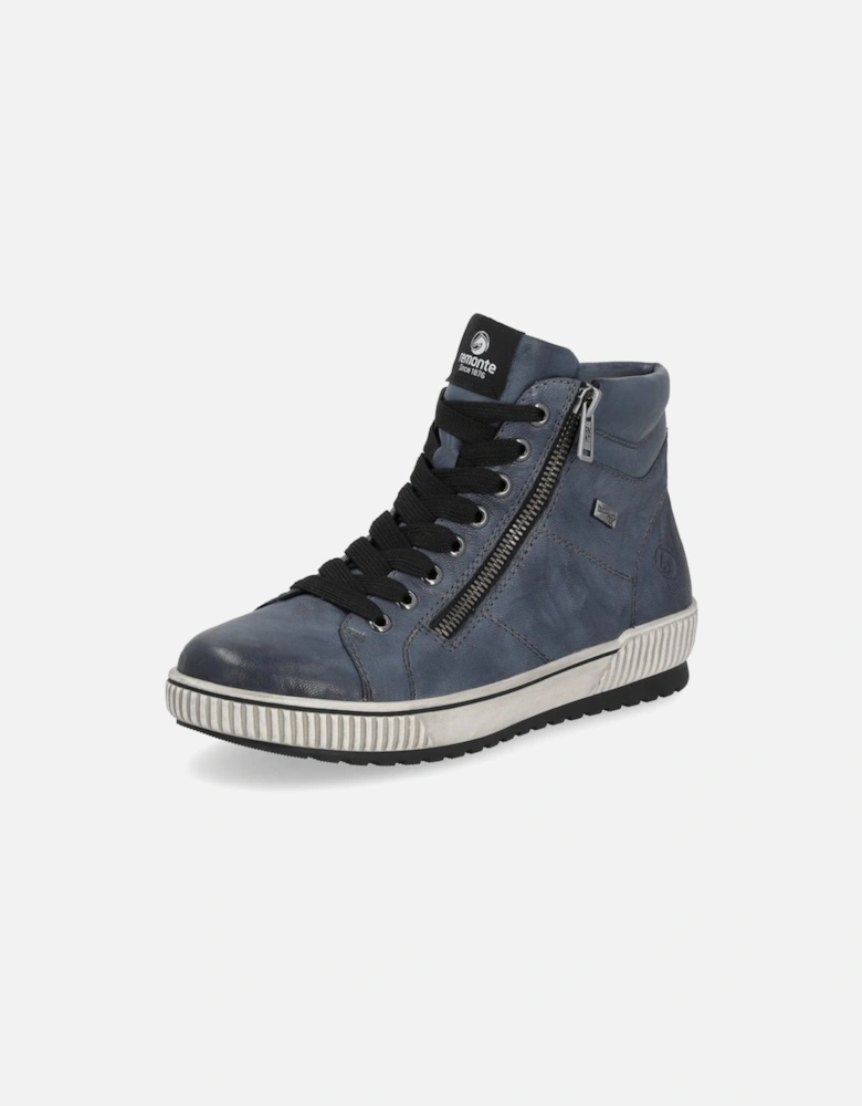 D0772-14 waterproof blue zip up boot