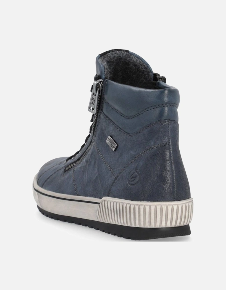 D0772-14 waterproof blue zip up boot