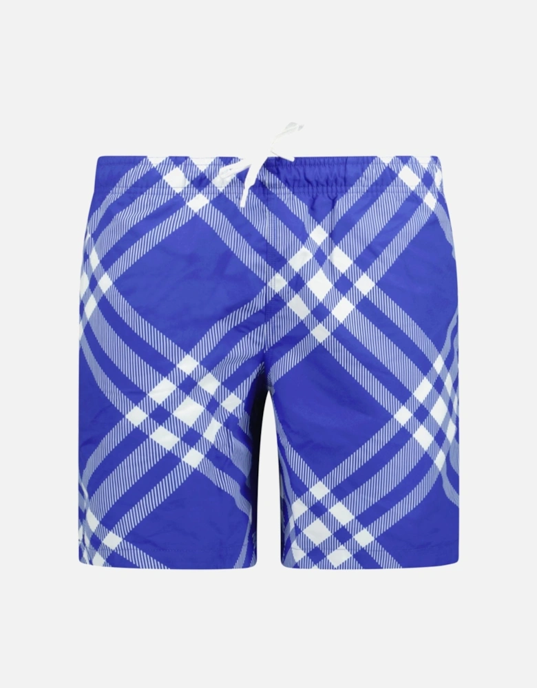 Swim Shorts in Signature Knight Check Blue