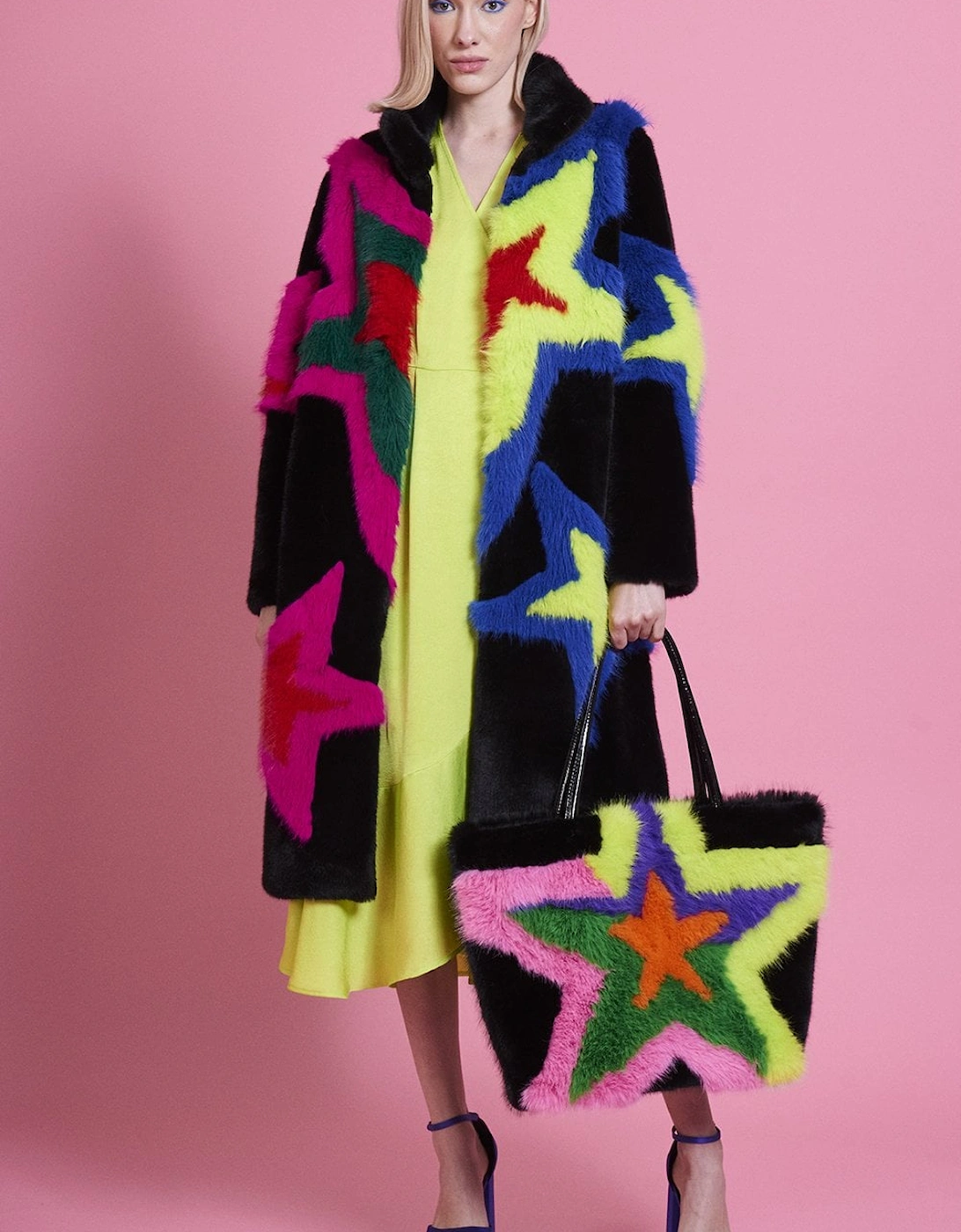 Black Handmade Star Bamboo Loycell Blend Large Bag, 5 of 4