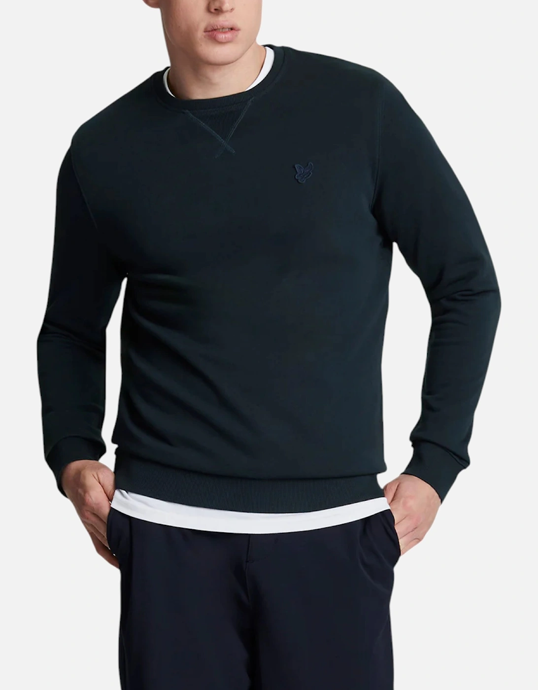 Lyle & Scott ML424TON Tonal Eagle Mens Crew Neck Knitted Jumper Sweatshirt Top, 6 of 5